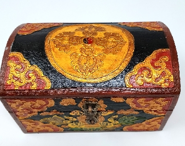 Cofre tibetano ovalado