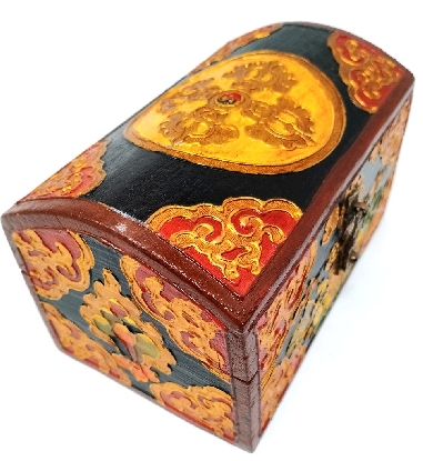 Cofre tibetano ovalado