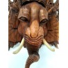 Cabeza Ganesh de madera- 27 cms.