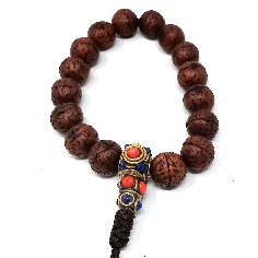 Pulsera de semilla de  Bodi con pedrería 2