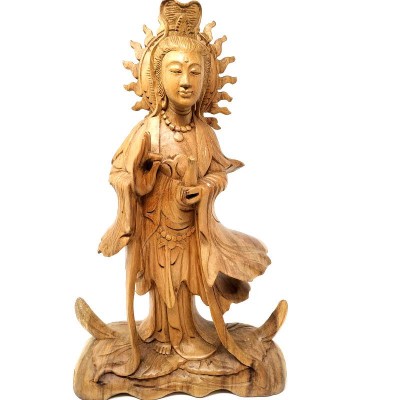 Guan Yin madera- 40 cms.