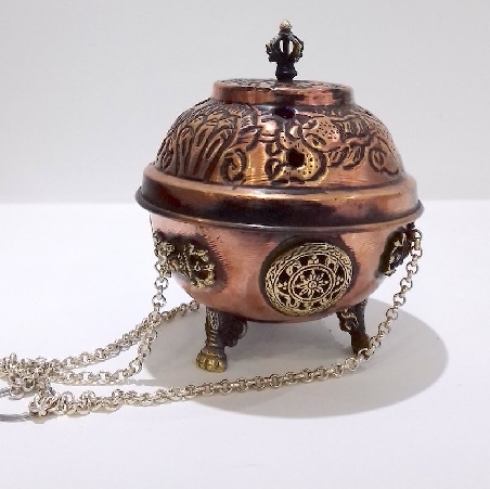 Incensario cobre para colgar