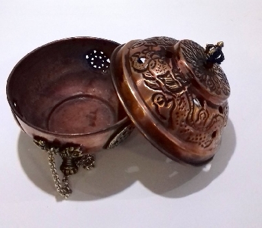 Incensario cobre para colgar