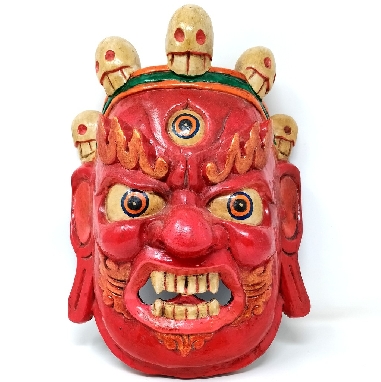 Máscara de madera Vajrapani grande