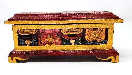 Incensario de madera pintado pequeño