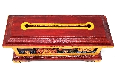 Incensario de madera pintado pequeño 2