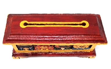 Incensario de madera pintado pequeño