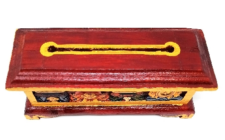 Incensario de madera pintado pequeño