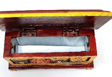 Incensario de madera pintado pequeño