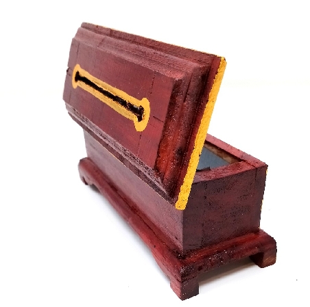 Incensario de madera pintado pequeño