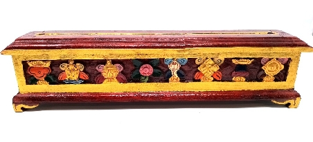 Incensario de madera pintado mediano