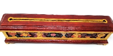 Incensario de madera pintado mediano