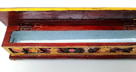 Incensario de madera pintado mediano