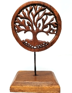 Árbol de la vida con base de madera