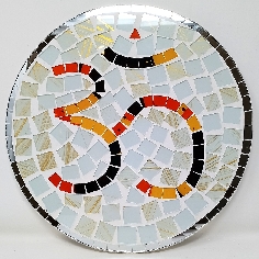 Símbolo "Om" redondo con cristales 25 cms. 2