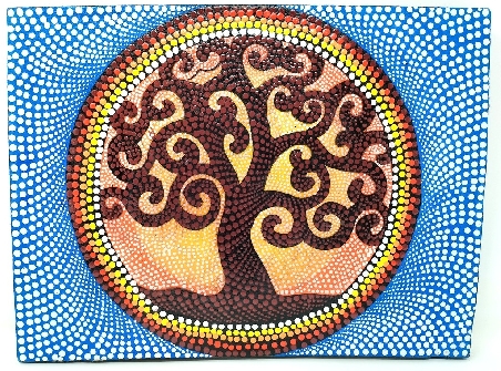 Árbol de la vida sobre lienzo