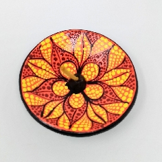 Incensario de terracota redondo "Flor" 2