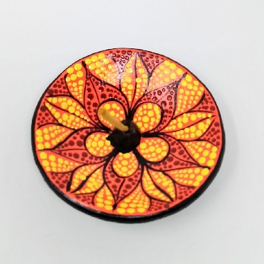 Incensario de terracota redondo "Flor"