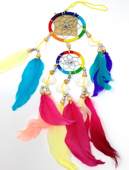 Atrapasueños doble colores Apas37 6 x 20 cms.