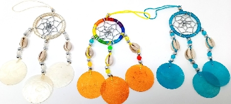 Atrapasueños pequeños colores Apas39 5 x 12 cms.