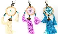 Atrapasueños llavero ratán colores Apas42  6 x 15 cms.