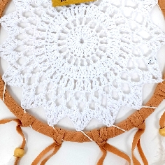 Atrapasueños mandala blanco Apas50  17 x 40 cms. 2