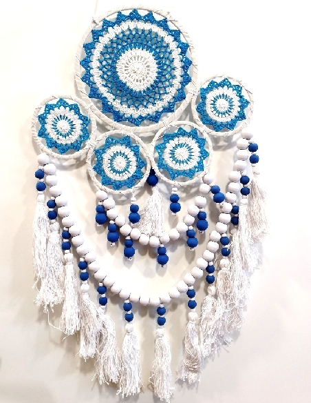 Atrapasueños set 5 macramé Apas 55 40 x 70 cms.