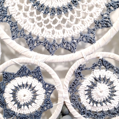 Atrapasueños set 5 macramé Apas 55 40 x 70 cms.