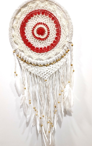 Atrapasueños Mandala macramé Apas59 33 x 80 cms.