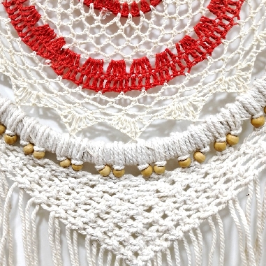 Atrapasueños Mandala macramé Apas59 33 x 80 cms.