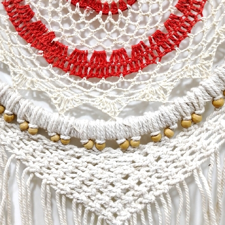 Atrapasueños Mandala macramé Apas59 33 x 80 cms.