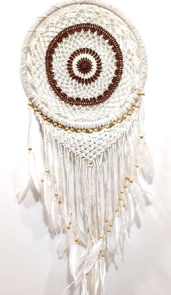 Atrapasueños Mandala macramé Apas59 33 x 80 cms.