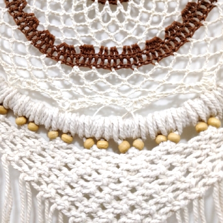 Atrapasueños Mandala macramé Apas59 33 x 80 cms.