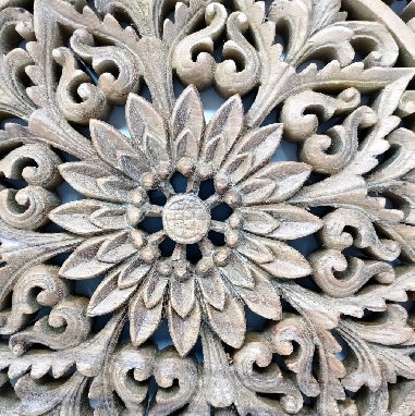 Flor en madera 30 cms