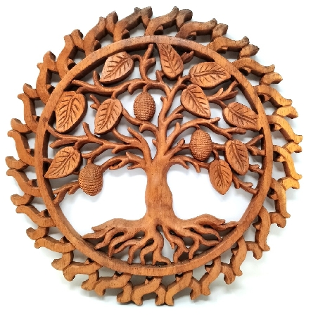 Talla árbol de la vida 30 cms.