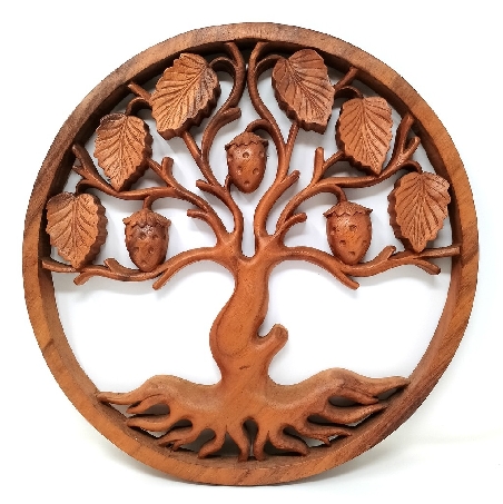 Talla árbol de la vida 30 cms.