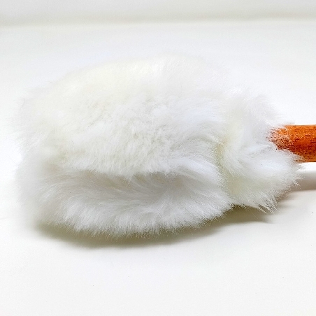 Maza blanca acolchada para tambor 6 cms