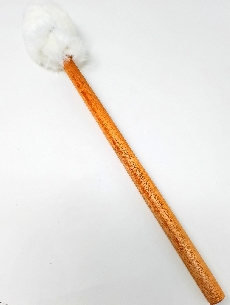 Maza blanca acolchada para tambor 6 cms 2