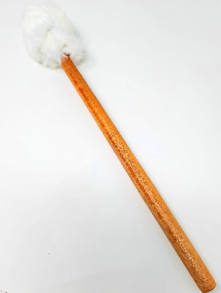 Maza blanca acolchada para tambor 6 cms