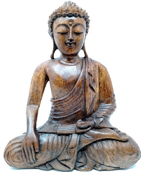 Buda de madera- 30 cms.- Bhumisparsha Buda de madera- 30 cms.- Bhumisparsha