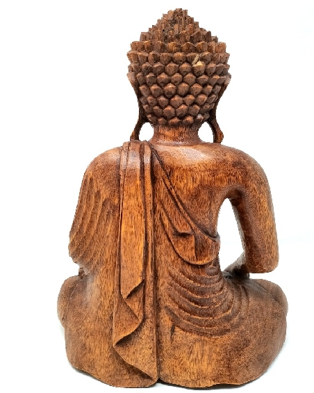 Buda de madera- 30 cms.- Bhumisparsha Buda de madera- 30 cms.- Bhumisparsha