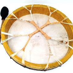 Tambor chamánico con pelo- 40 cms. 2