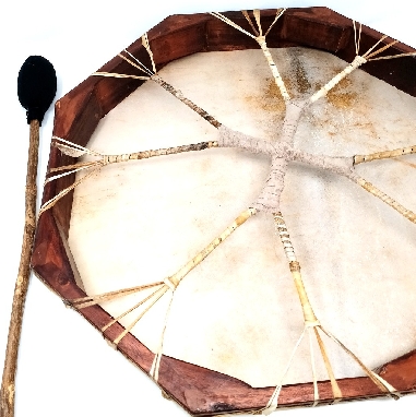 Tambor chamánico octogonal 60 cms.