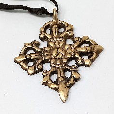 Colgante metal Doble dorje liso