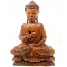 Buda de madera en flor de loto- 40 cms