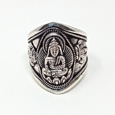 Anillo de plata "shakiamuni" ajustable