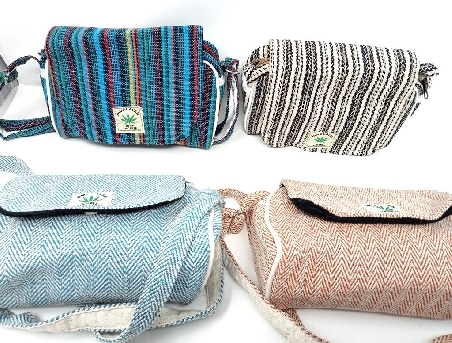 Bolso de cañamo y algodón