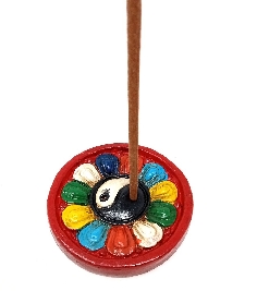 Incensario de terracota Yin/yang- flor de loto