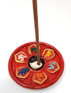 Incensario terracota "Om mane padme hum"