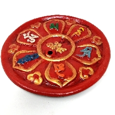 Incensario de terracota "Om mane padme hum" grande